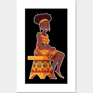 Melanin African Girl Posters and Art